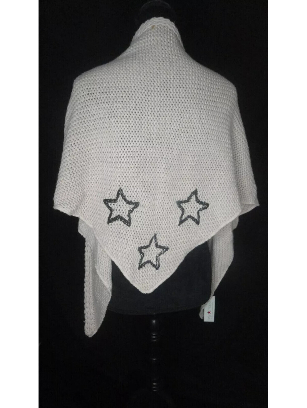Marcus Adler Women's Starstruck Triangle Knit Scarf Stars Pink O/S  NEW!!